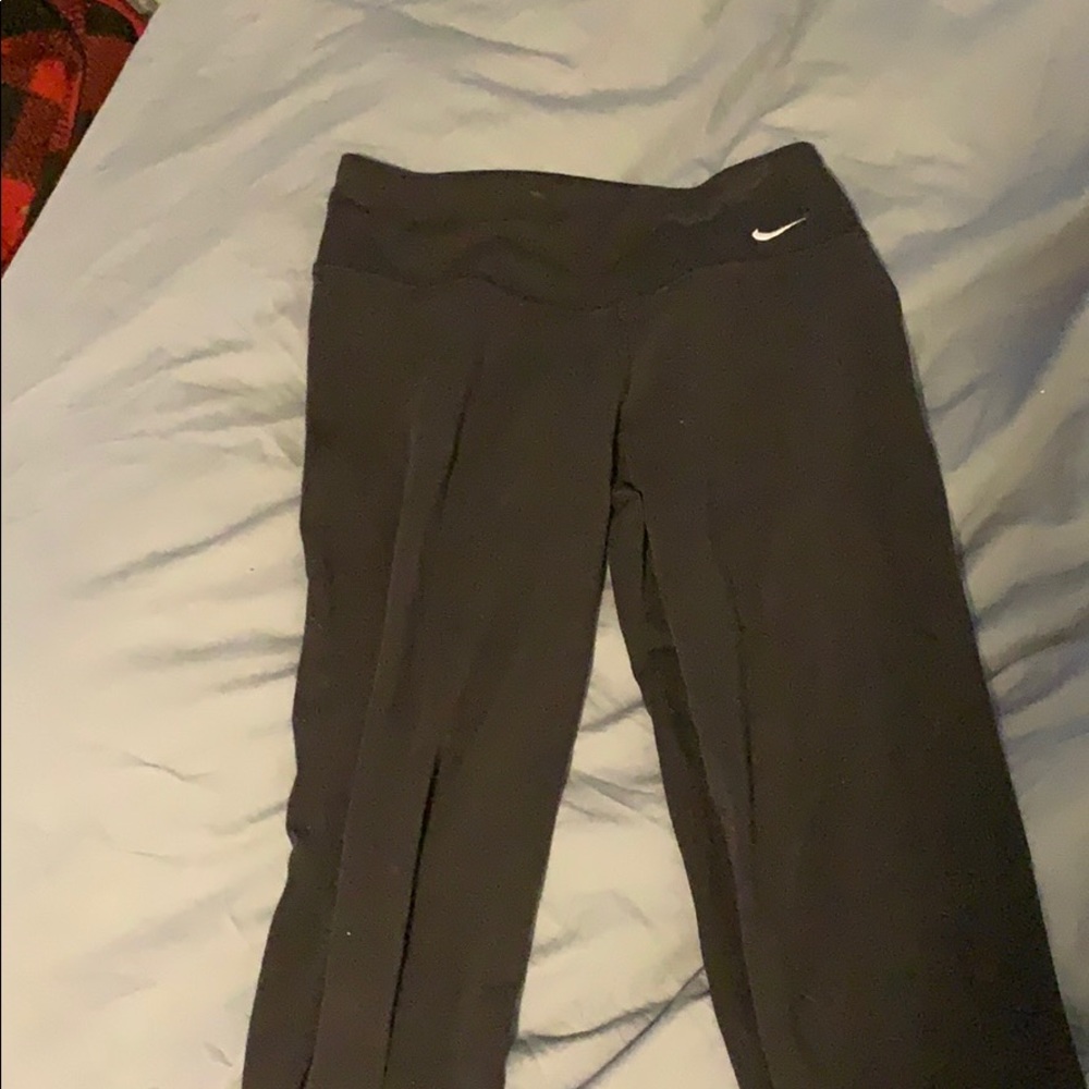 Nike dry fit open leg cropped leggings